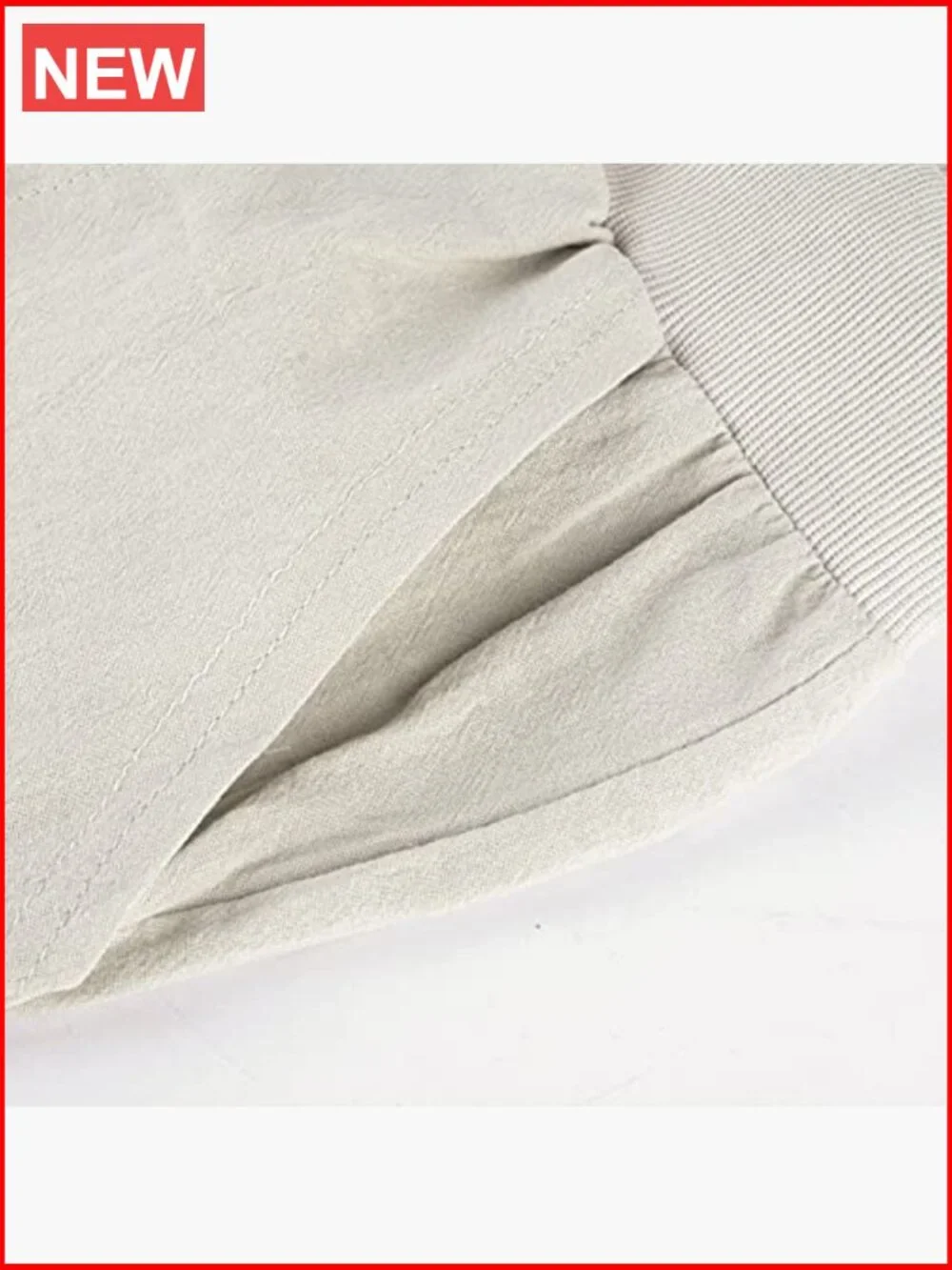 Cotton Linen Tapered Pants Drawstring Elastic Waist Casual Trousers with Pockets